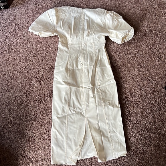 j. crew Cutout puff-sleeve dress in cotton twill - Picture 6 of 6